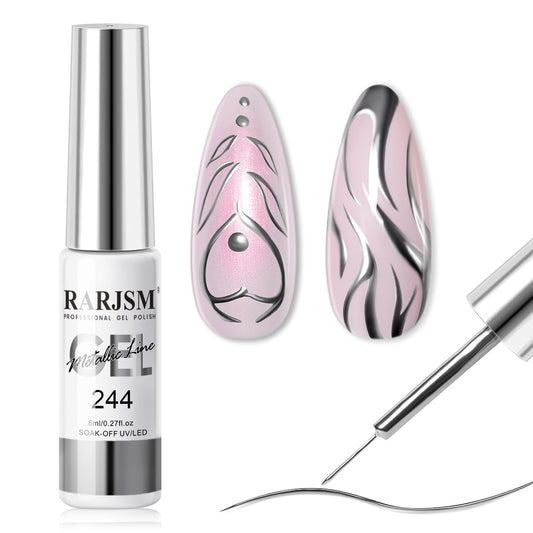 RARJSM front packaging showing metallic silver gel liner and brush advantage