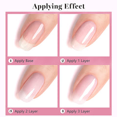 RARJSM milky pink curing under LED lamp demonstrating fast glossy finish