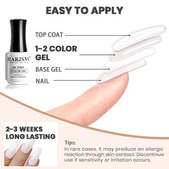 RARJSM bottle with base and top coat accessories illustrating complete manicure kit benefit