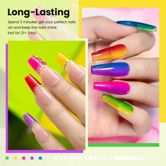 RARJSM nail application in salon being cured under an LED lamp