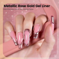 RARJSM painted nail in use highlighting reflective chrome accent