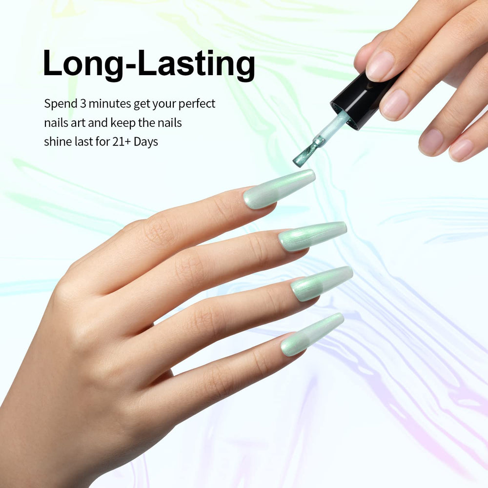 RARJSM nail tip demo with mermaid swirl effect for striking shine
