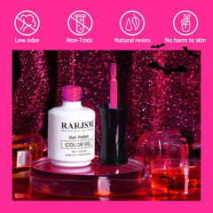RARJSM painted nails in daylight demonstrating glossy salon finish