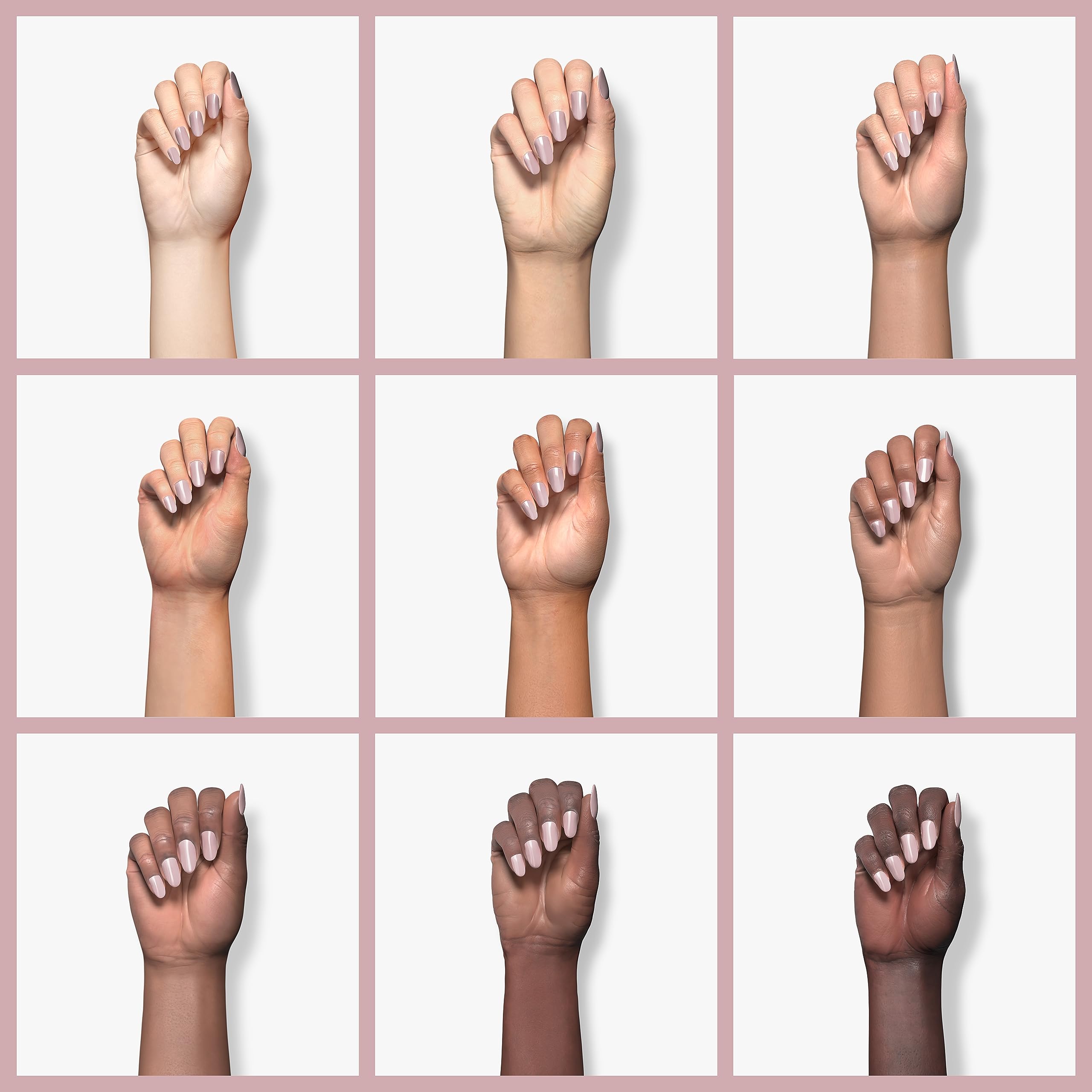 RARJSM applied on natural nails for timeless, natural-looking manicure