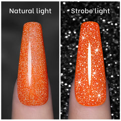 RARJSM brush stroke of orange gel illustrating smooth application and high gloss finish