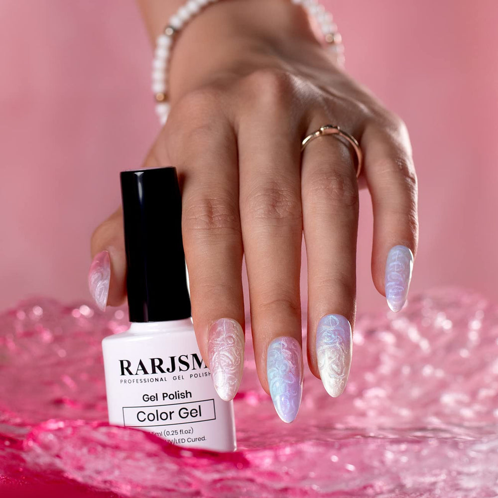 RARJSM pearlescent pink close-up showing shimmer that enhances nail depth