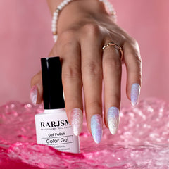 RARJSM pearlescent pink close-up showing shimmer that enhances nail depth