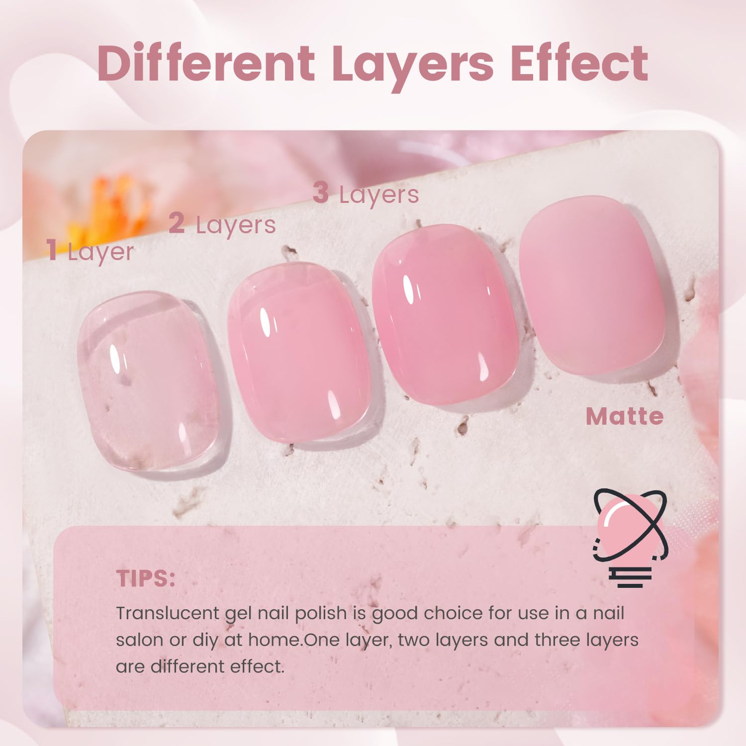 RARJSM applied on nails in natural light demonstrating flattering nude effect