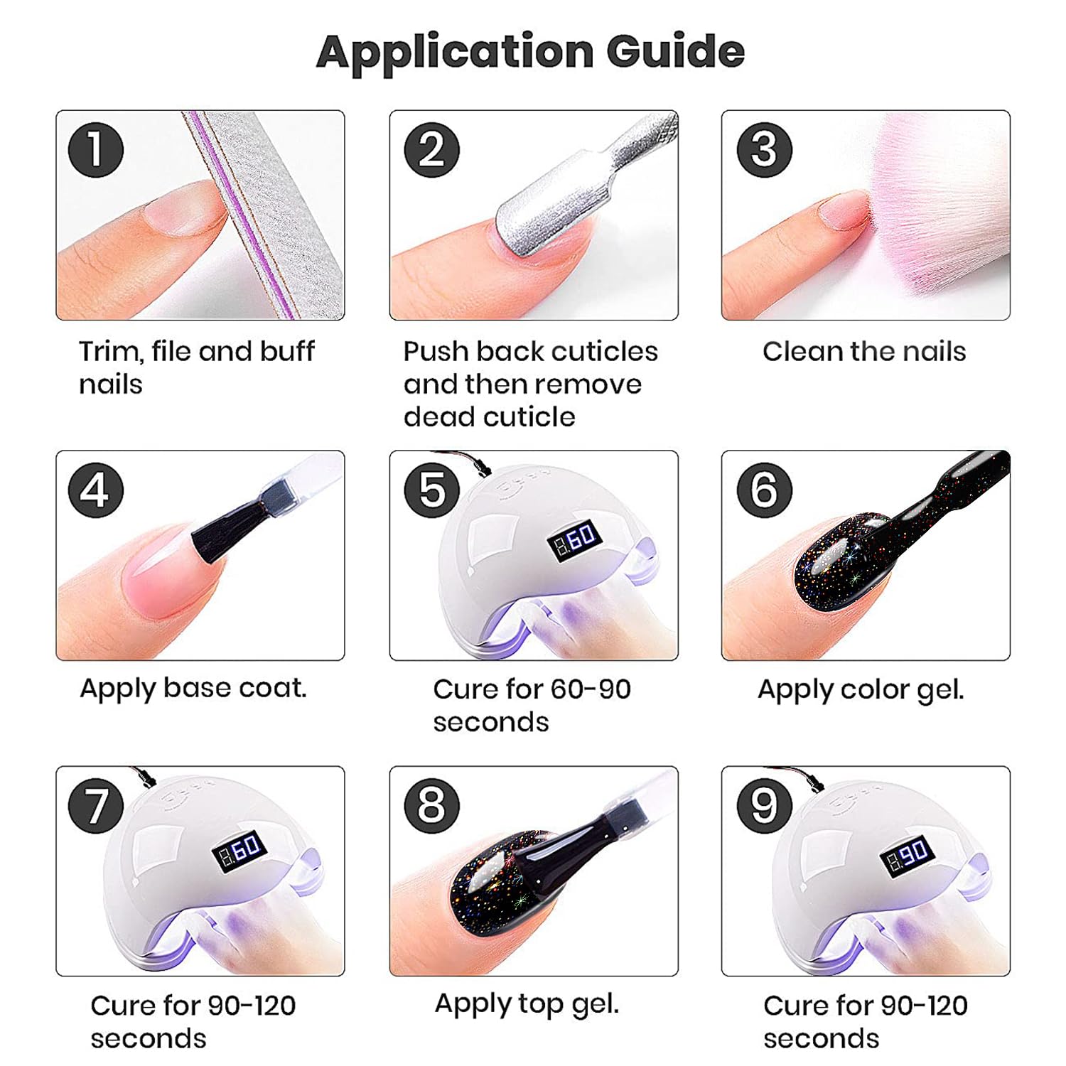 RARJSM salon application under LED lamp demonstrating quick curing benefit