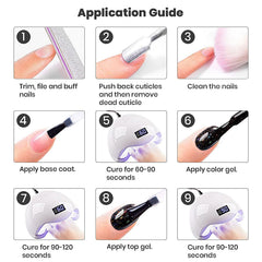 RARJSM salon application under LED lamp demonstrating quick curing benefit