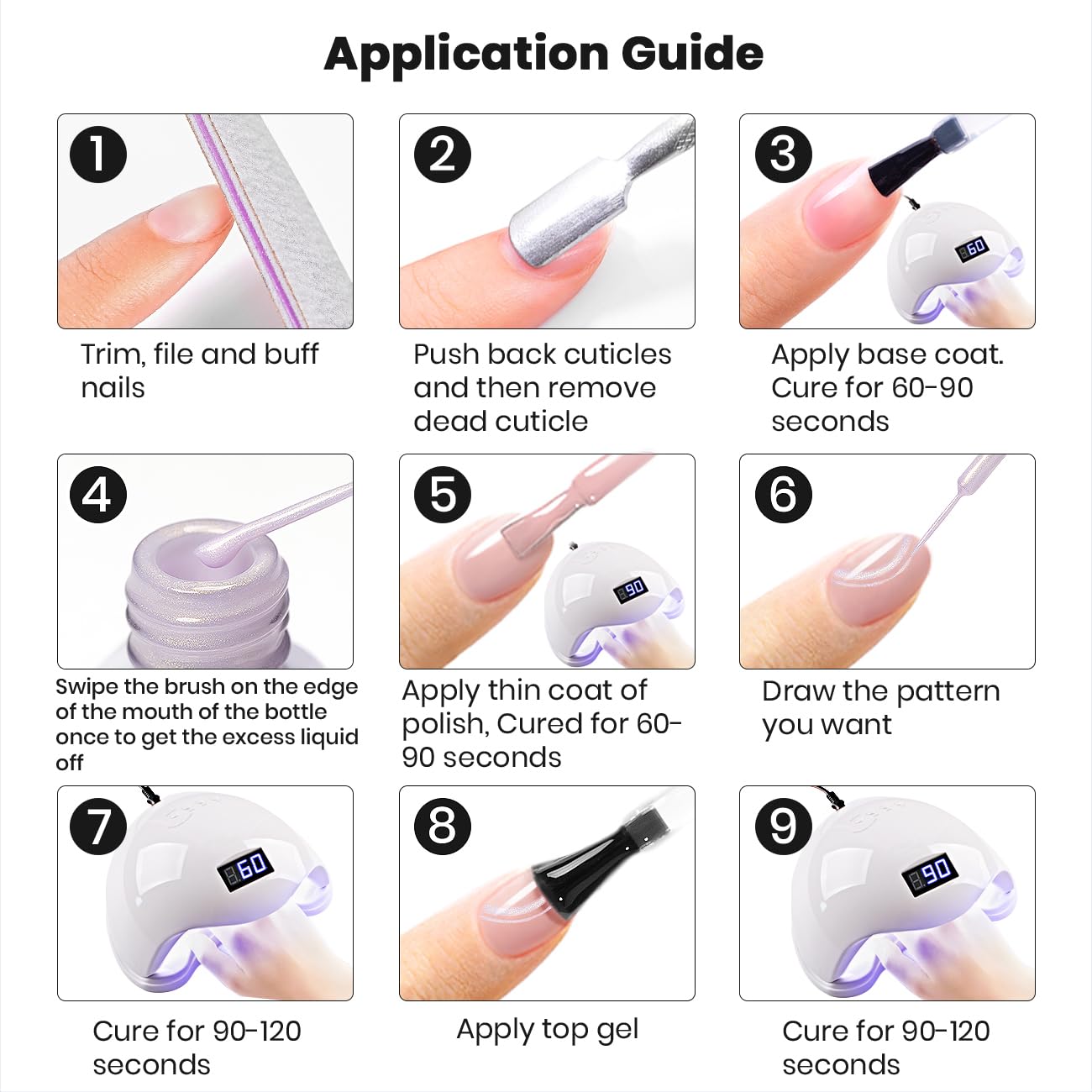 RARJSM salon manicure scene highlighting finished pearlescent accent nails