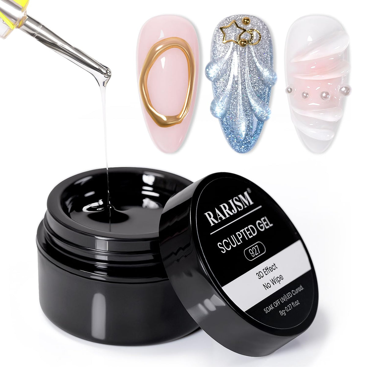 RARJSM front label view showing product name and clear gel benefit