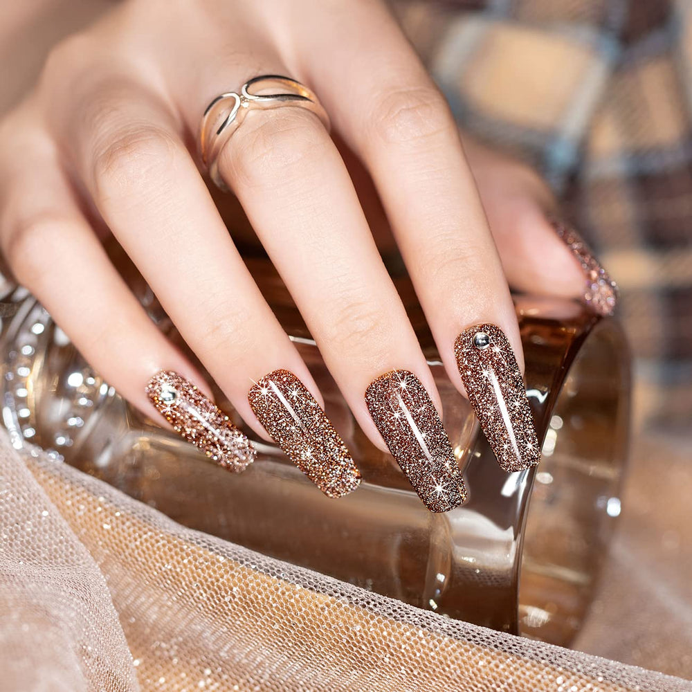 RARJSM nail wheel swatch showing two coats for true color and sparkle benefit