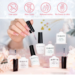 RARJSM nail wheel swatches displaying translucency and layering options