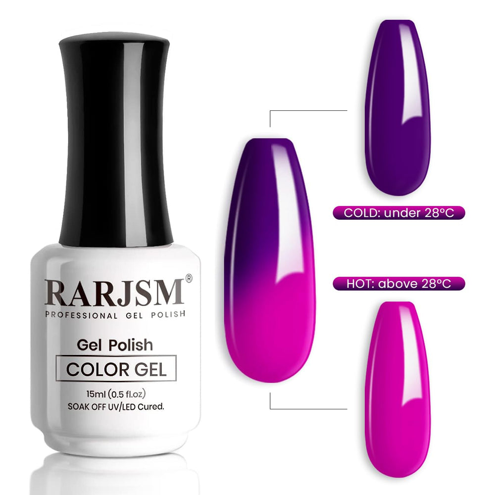 RARJSM swatch card showing dark and bright purple contrast
