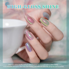 RARJSM swatches on nail wheel demonstrating duo-shimmer color shift benefit