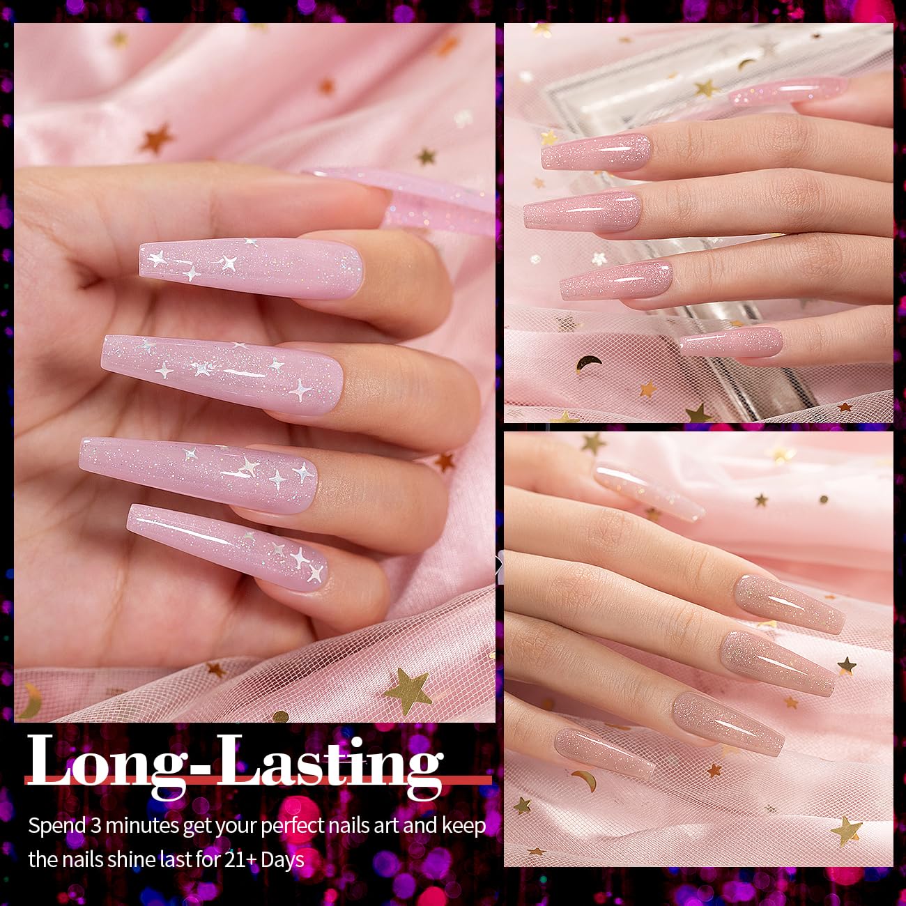 RARJSM swatches fan showing six shades to compare opacity quickly