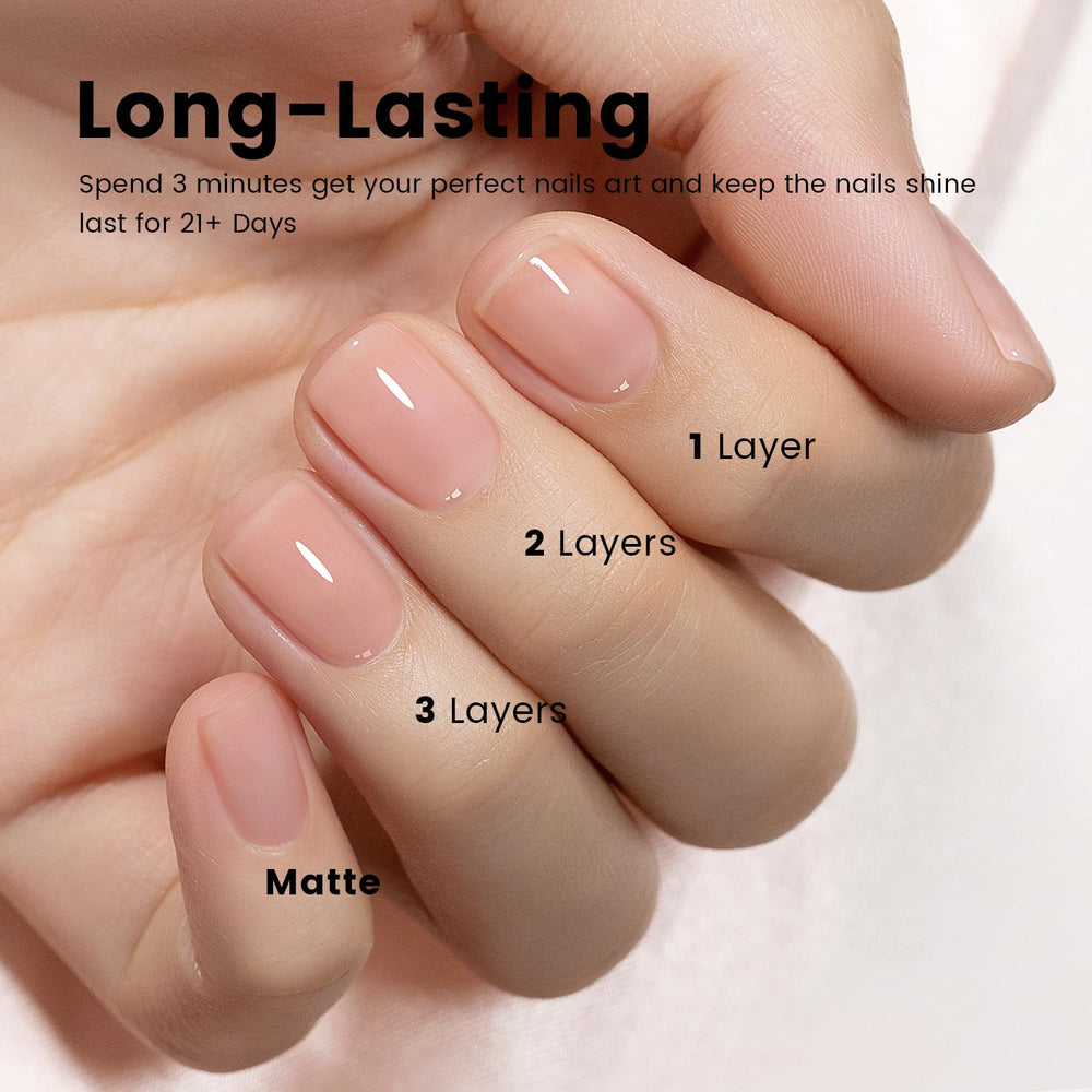 RARJSM gel texture drop highlighting thick self-leveling consistency benefit