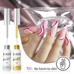 RARJSM gold glitter gel swatch on nail wheel showing warm metallic shimmer for luxe highlights