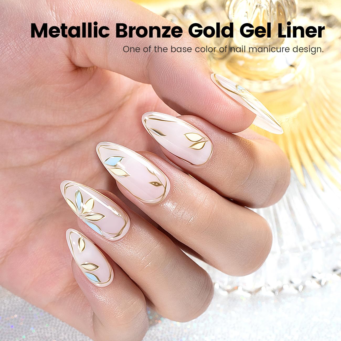 RARJSM built-in thin brush close-up for precise nail art control