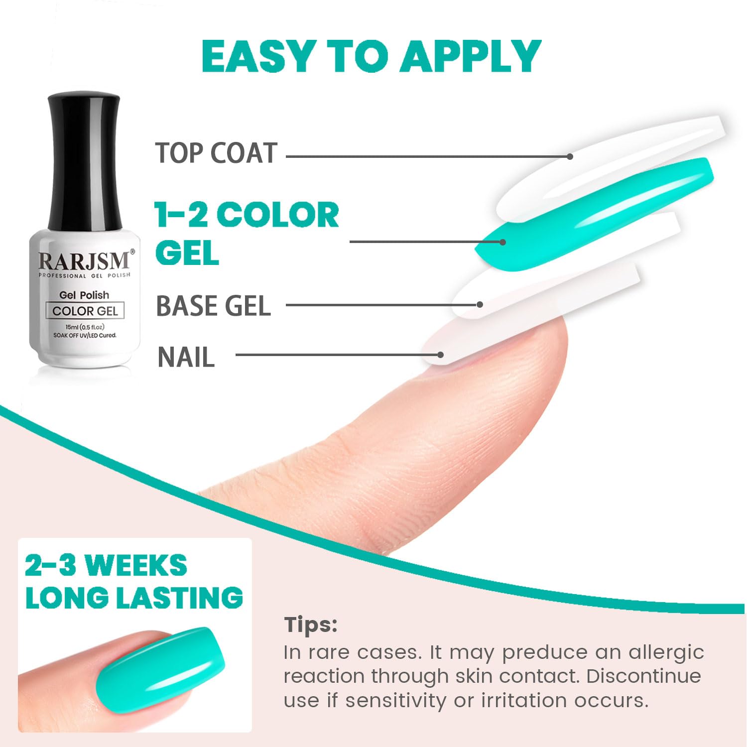 RARJSM application in salon showing professional curing under LED lamp for durable wear