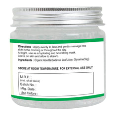 Raslok being applied to face for quick-absorbing moisture