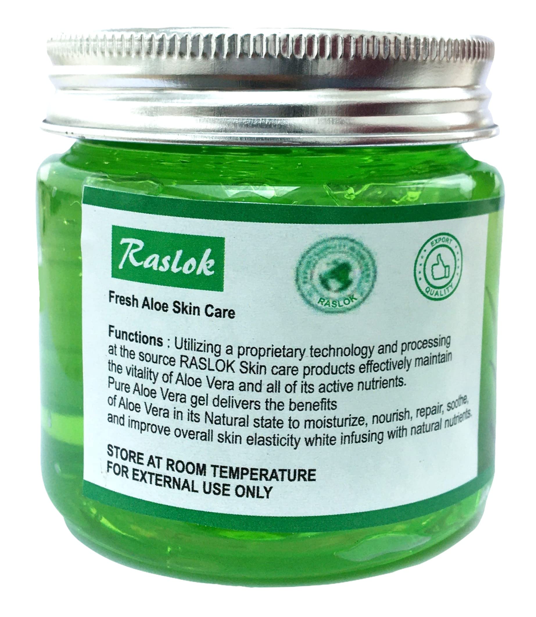 Raslok gel applied on hands demonstrating hydration and non-greasy finish
