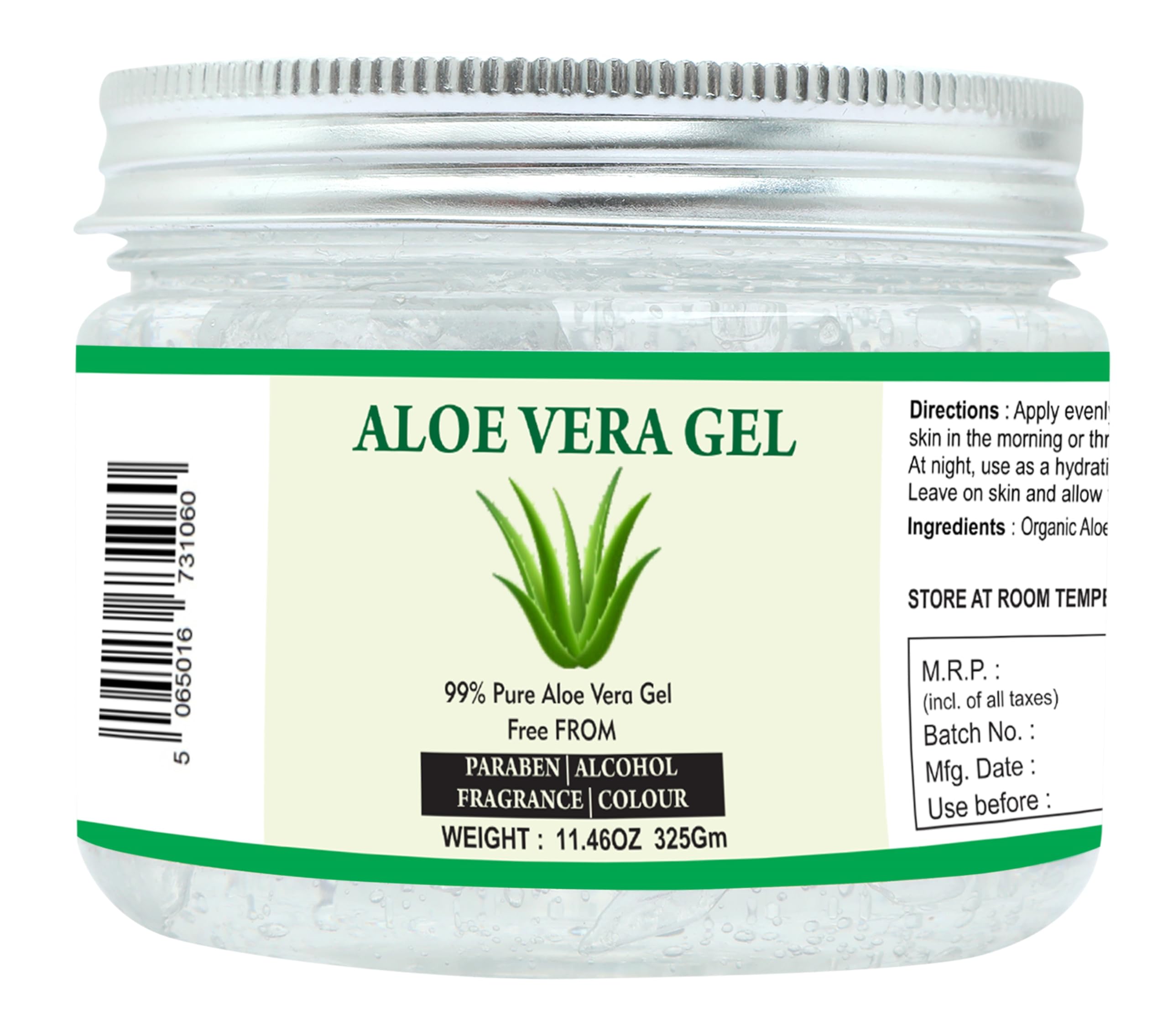 Raslok front jar view showing label and size, clear hydration benefits