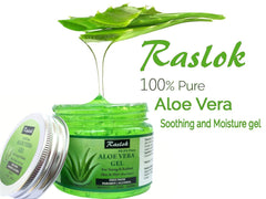 Raslok gel texture closeup highlighting smooth, clear gel for quick absorption