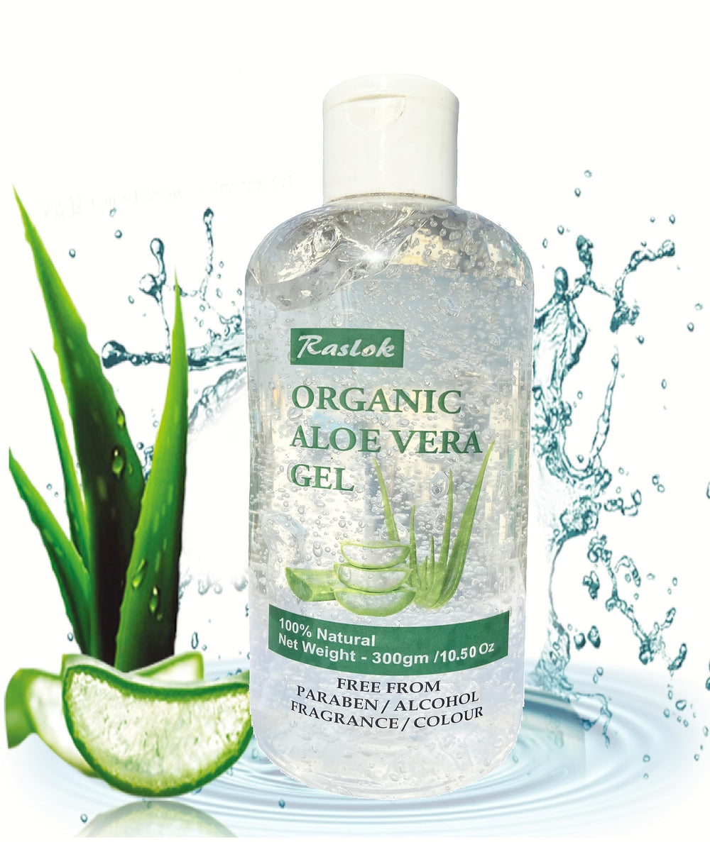 Raslok gel texture closeup highlighting clear, non-sticky consistency for fast absorption