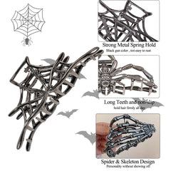 RAUIMOUR spider web clip close-up showing carved pattern and durable black gun plating