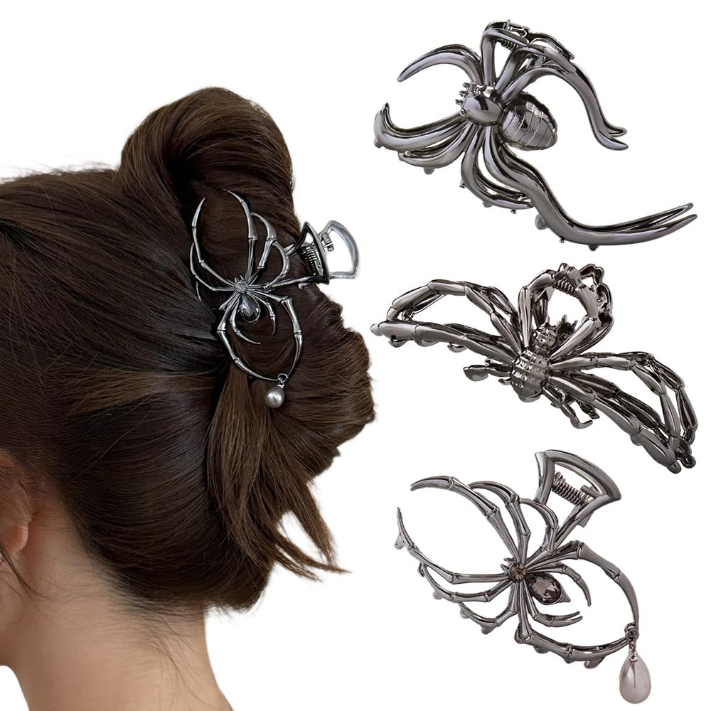 RAUIMOUR front view of three spider clips showing design and finish, stylish accessory