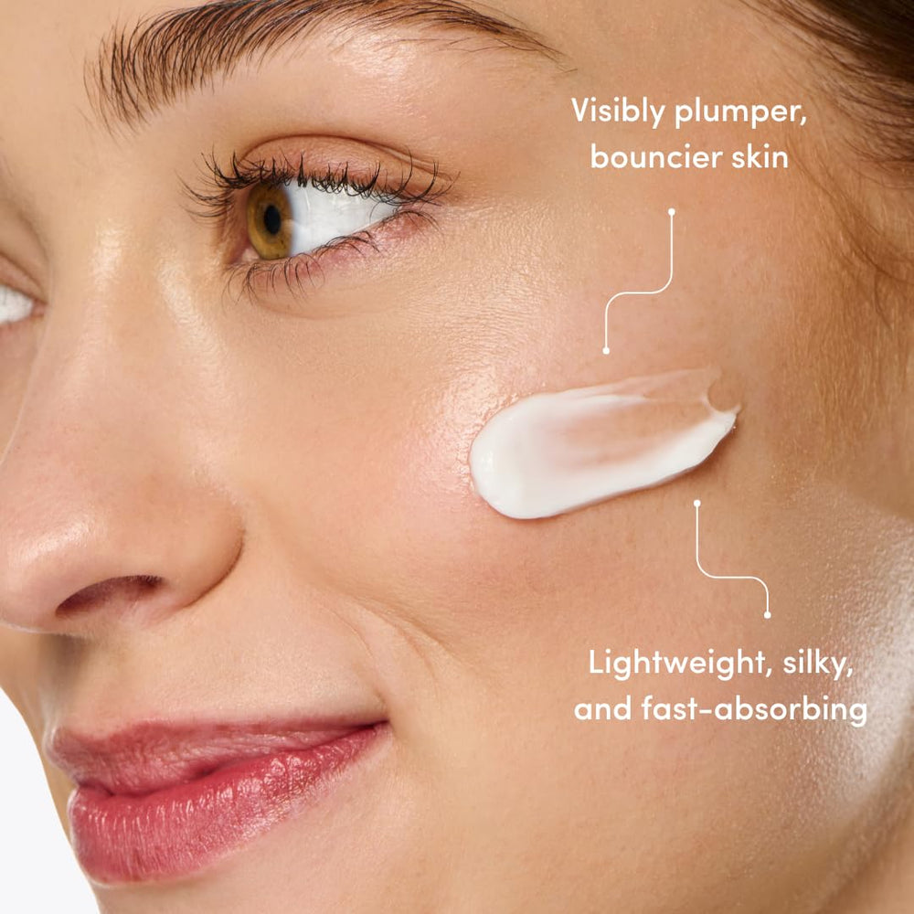 Ravie Beauty jar open revealing creamy texture and fast-absorbing formula benefit