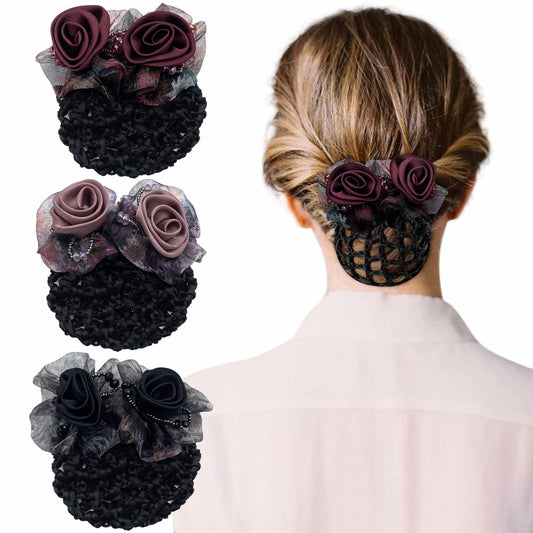 ravlzors front view bun cover showing floral ribbon and tidy finish benefit