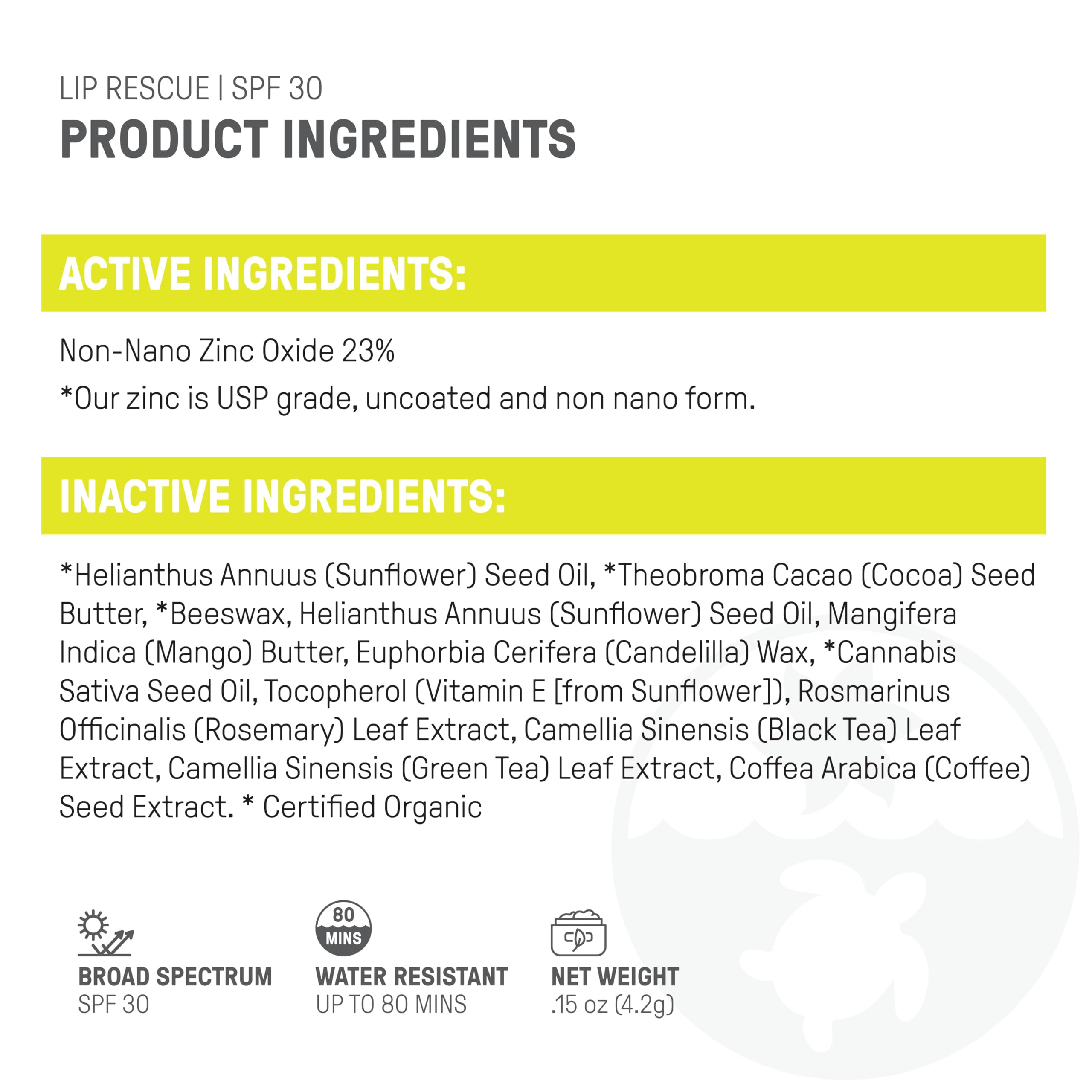 Raw Elements lip balm on sandy beach illustrating outdoor protection and eco focus