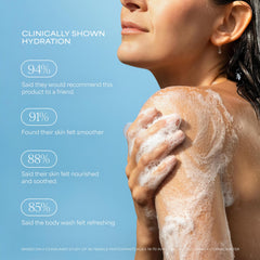 RAW SUGAR creamy lather close-up demonstrating gentle, hydrating foam that softens skin