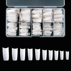 RayanWay front packaging showing 500 white French nail tips and case, organized for easy use
