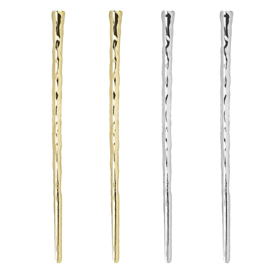RAYNAG front view showing four gold hair sticks for reliable hold