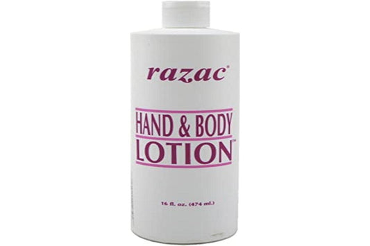 Razac front packaging 16 fl oz bottle showing label and quick moisturizing benefit