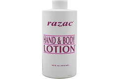 Razac front packaging 16 fl oz bottle showing label and quick moisturizing benefit