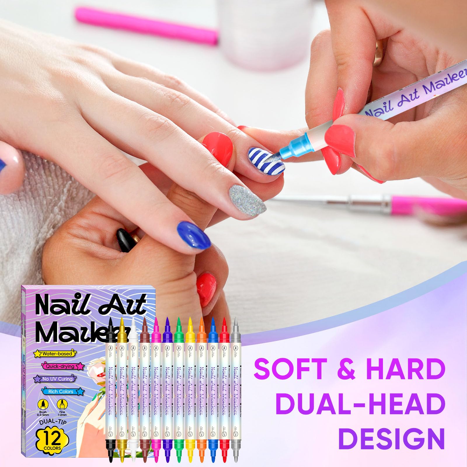 RAZET markers decorating a phone case and stone for multi-surface use