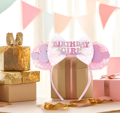 RAZKO mouse ears headband in a birthday party scene boosting photo appeal