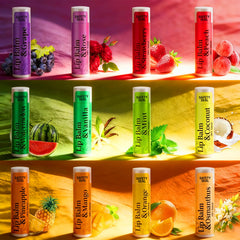 RBUGR close-up of 12 flavored tubes highlighting variety and gifting appeal
