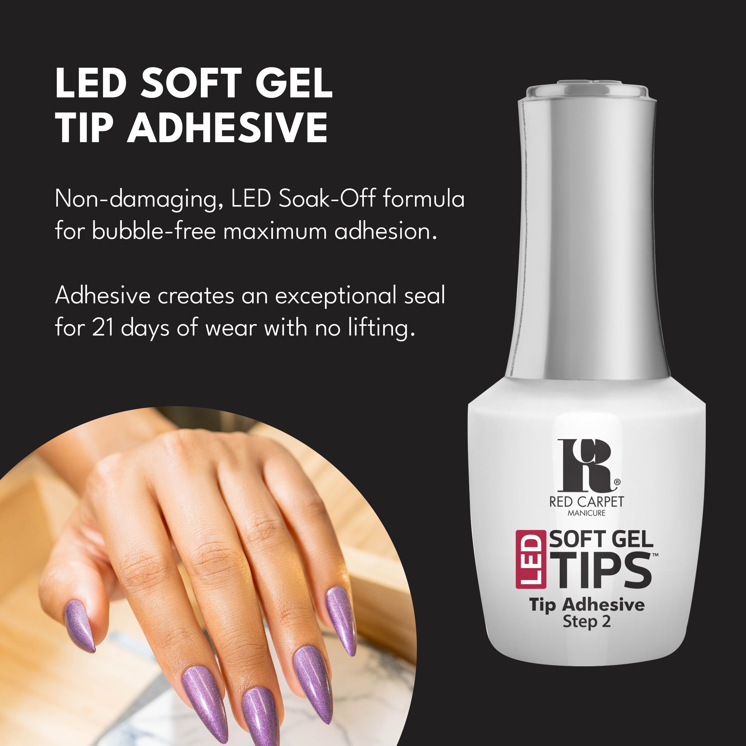 RC Red Carpet Manicure open bottle and precision nozzle for controlled application