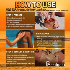 Rccilucki 5 fl oz bottle beside a measuring tape to show compact travel-friendly size