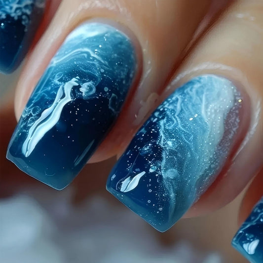 Rchovsam front packaging showing blue marble nails and set benefit