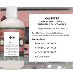 R+Co Cassette conditioner in hand demonstrating amount needed for mid-lengths