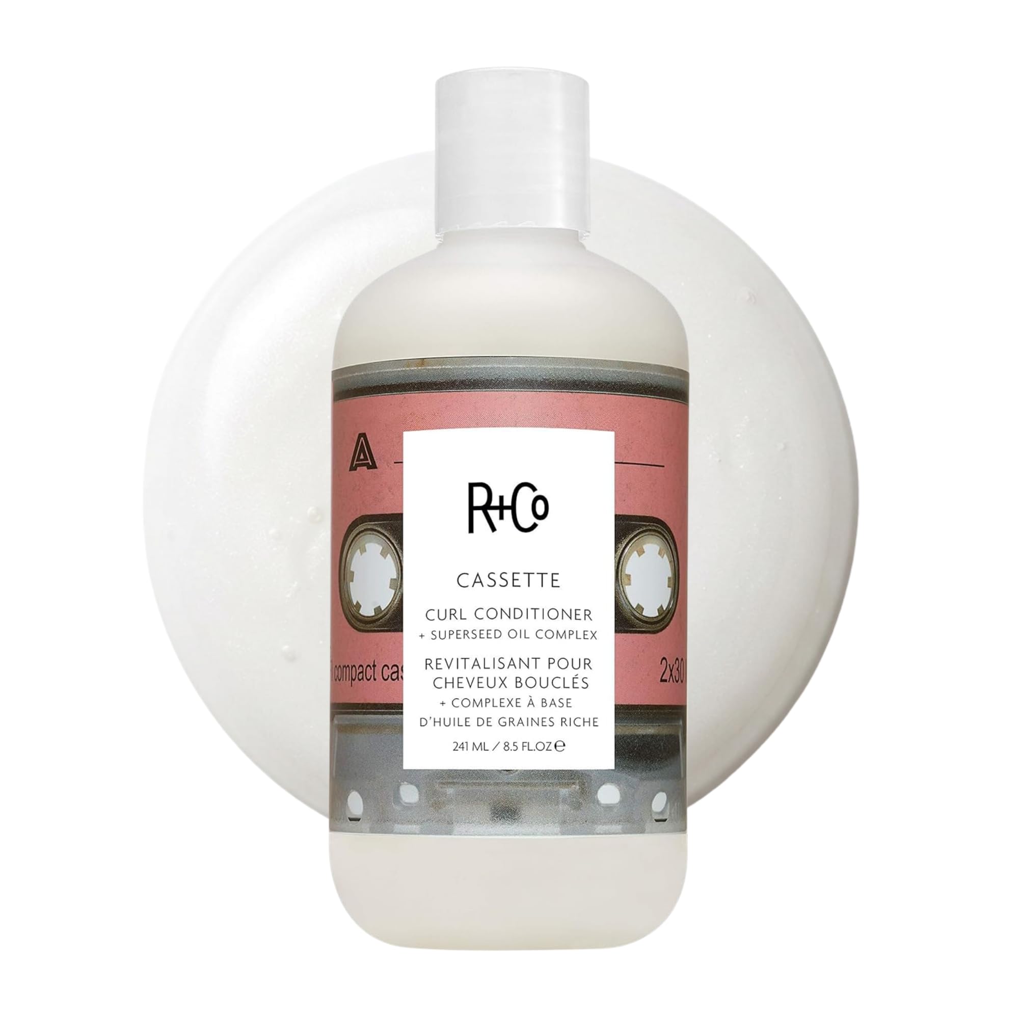 R+Co Cassette front bottle showing product and branding for shelf appeal