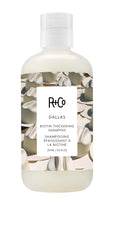 R+Co Dallas front bottle showing sleek packaging and product benefit