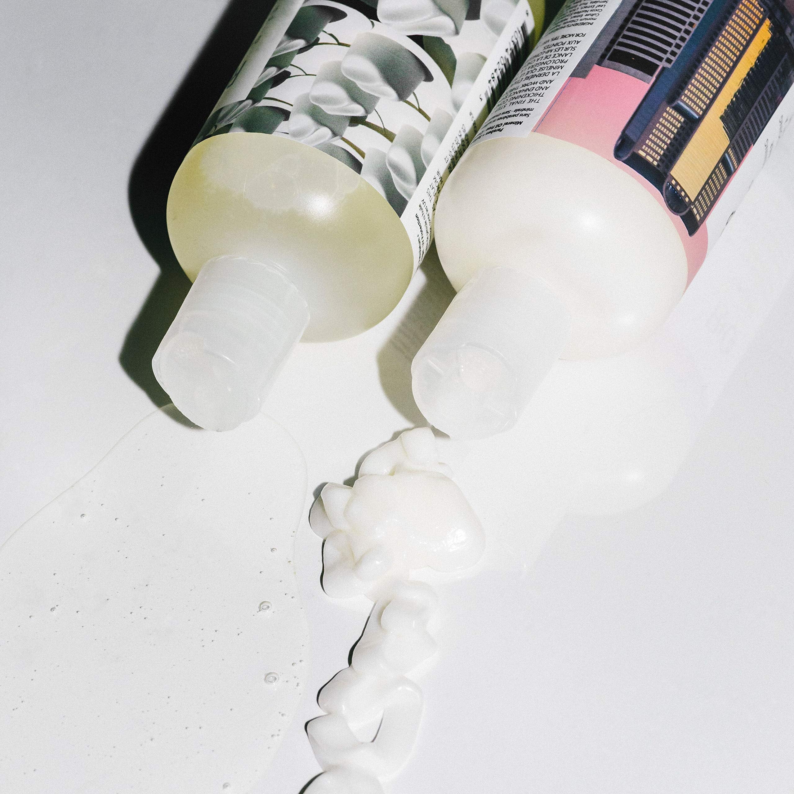 R+Co Dallas conditioner paired with matching shampoo illustrating coordinated routine benefits